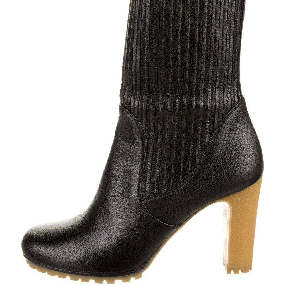 Gucci Mid-Calf Black Leather Boots
